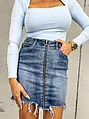 Denim sukňa na zips DENISA