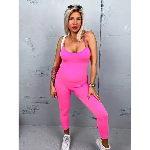 Tvarujúci neon pink overal DAYANE veľkosť: one size