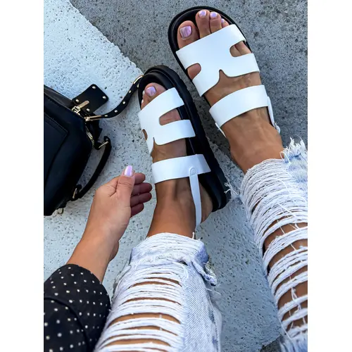 Biele dámske sandále EVONA veľkosť: 36