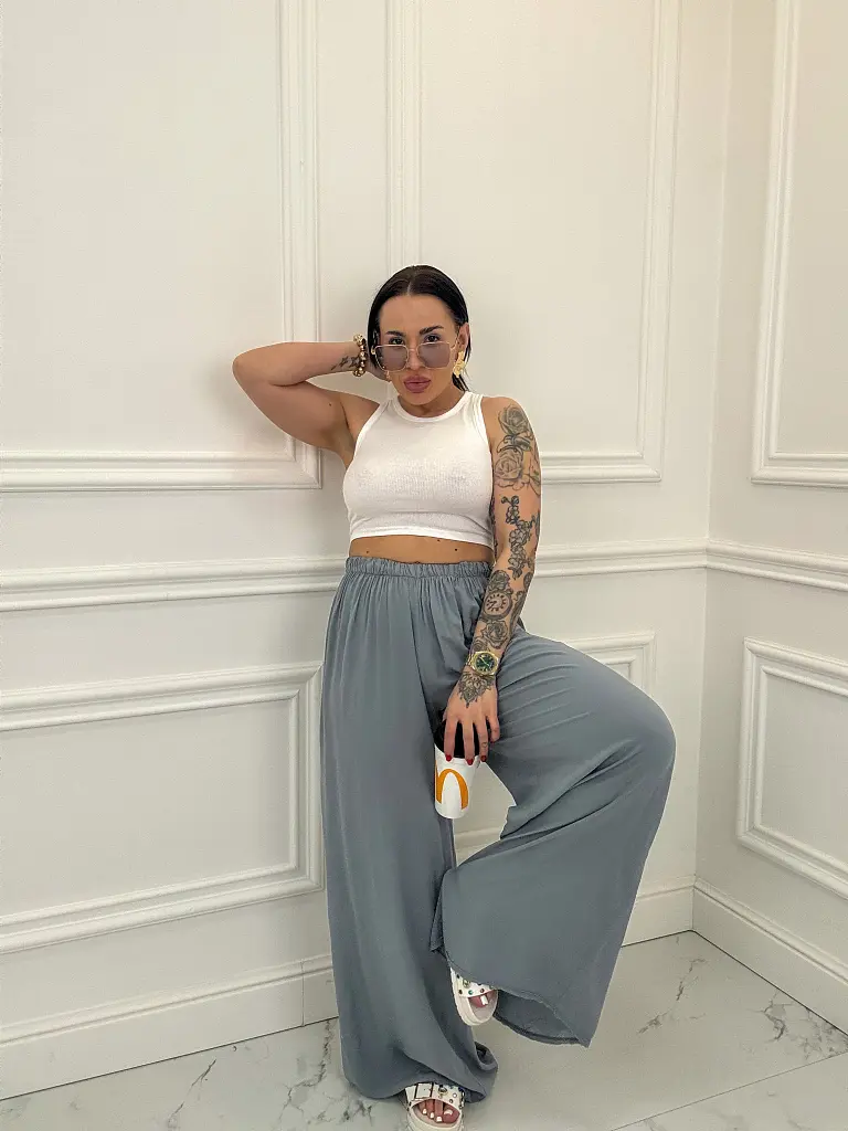 Palazzo nohavice s gumeným pásom NOWUM - next