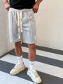 Teplákové bermudy s gumeným pásom