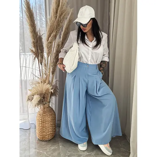 Elegantné wide-leg nohavice NELMA veľkosť: one size