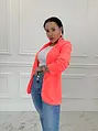 Neon peach dámske sako LILLA