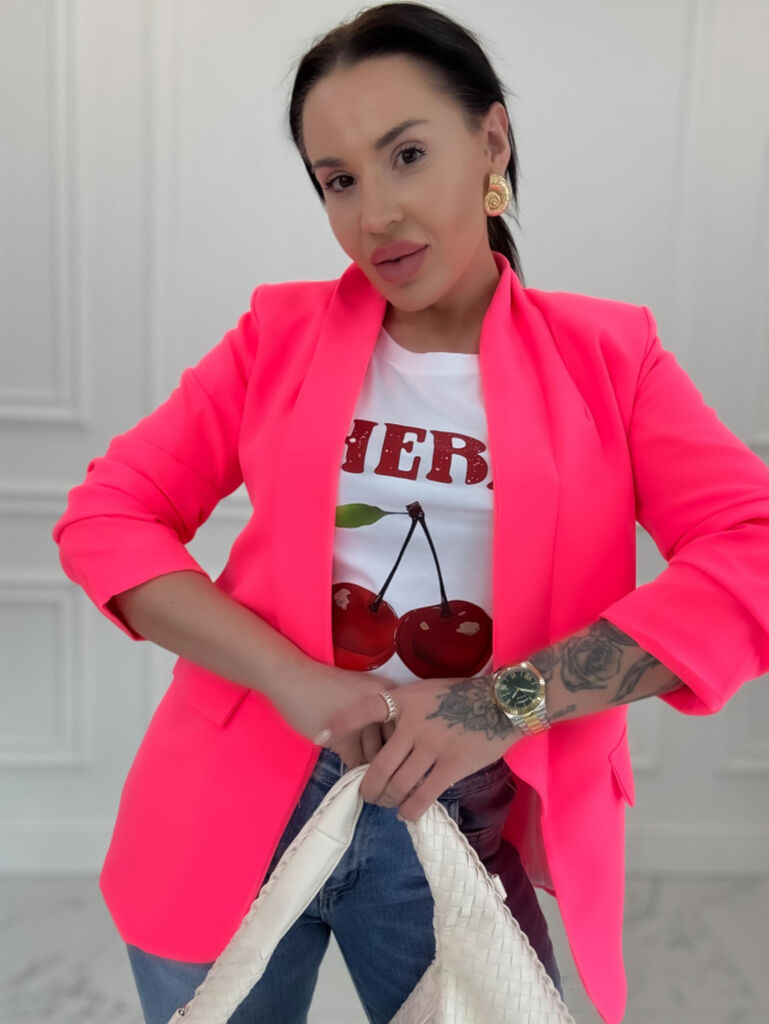 Neon pink dámske sako LILLA