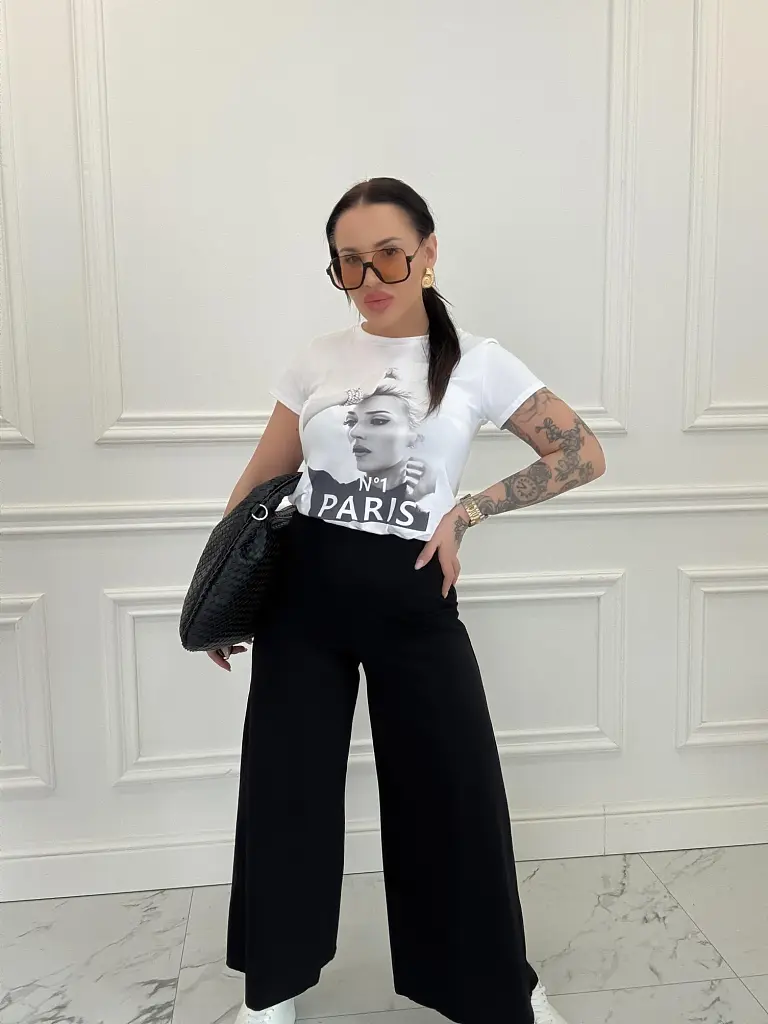 Biele tričko s potlačou LEYLA - next