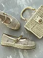 Sandále zdobené kamienkami v štýle espadrille SERYL