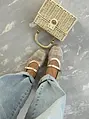 Sandále zdobené kamienkami v štýle espadrille SERYL