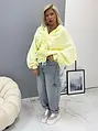 Žltá mikina na zips s kapucňou DIXIE