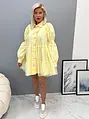 Žlté košeľové babydoll šaty YGRITTE
