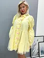 Žlté košeľové babydoll šaty YGRITTE