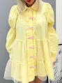 Žlté košeľové babydoll šaty YGRITTE