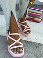 Baby pink platformové sandále ERIKA