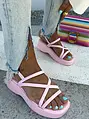 Baby pink platformové sandále ERIKA-