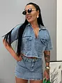 Krátky denimový top BRILLA