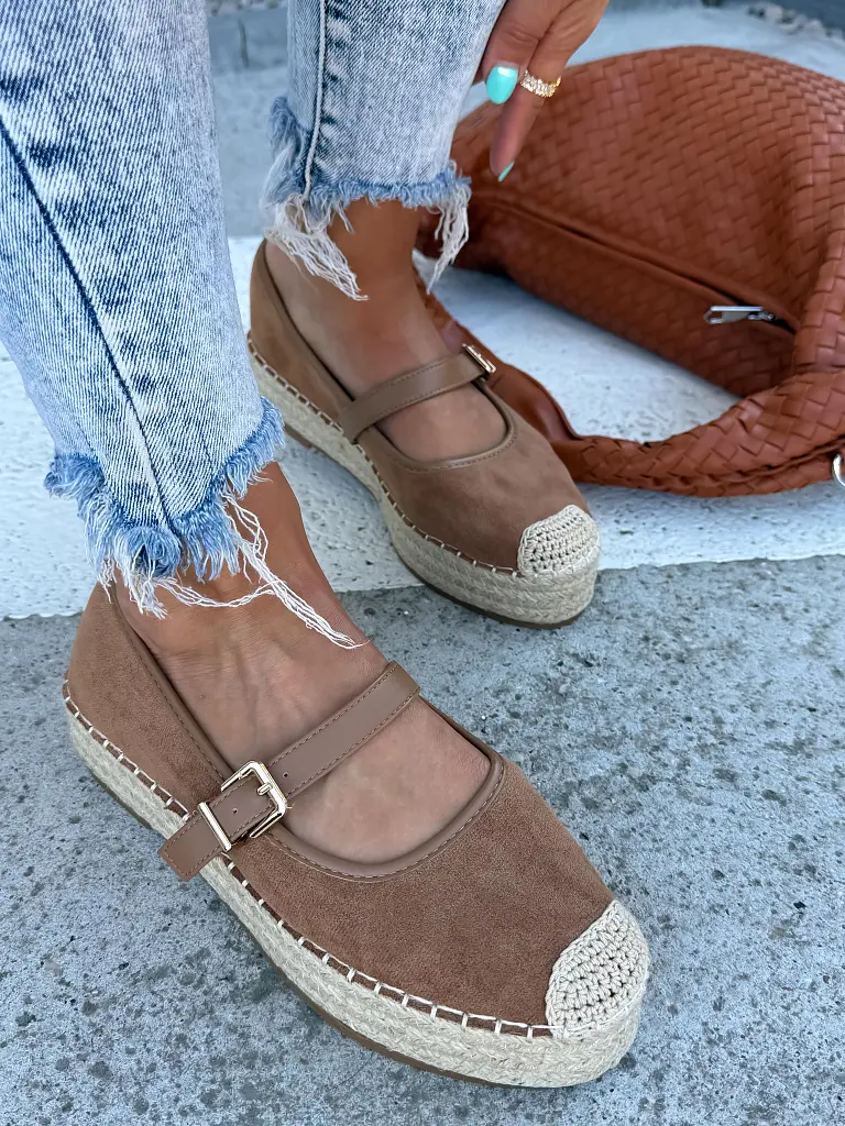 Hnedé sandále v štýle espadrille MAPIYA - next