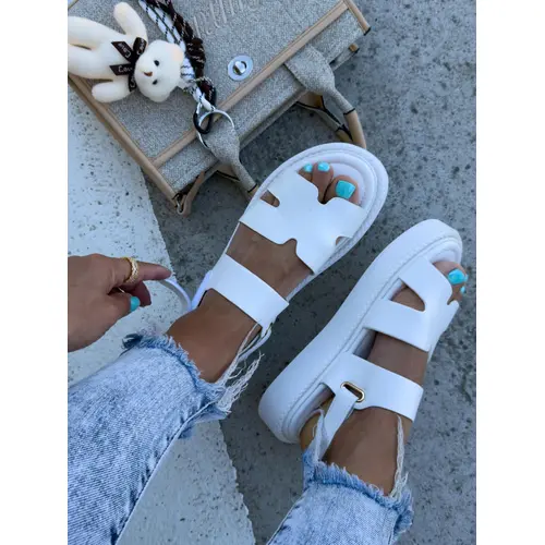 Biele dámske sandále MORENA veľkosť: 38