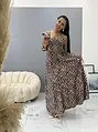 Leopardie saténové maxi šaty FELICIA