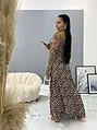 Leopardie saténové maxi šaty FELICIA