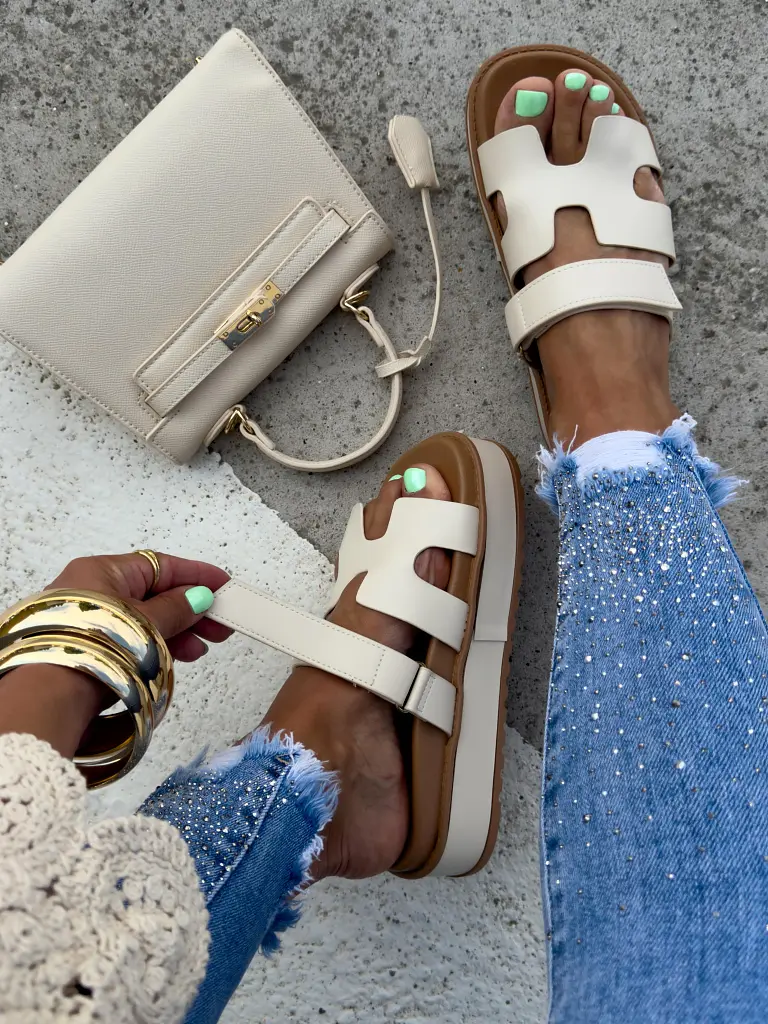 Béžové dámske šľapky JOURNEY-