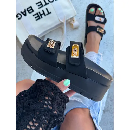 Dámske šľapky so zlatými ozdobami MODESTA veľkosť: 37