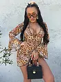 Leopardie bikiny s plážovou tunikou SUNNY
