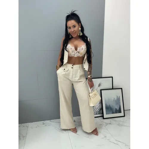 Elegantný dámsky ľanový komplet LYNER veľkosť: one size