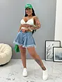 Modré denim šortky BLANCA