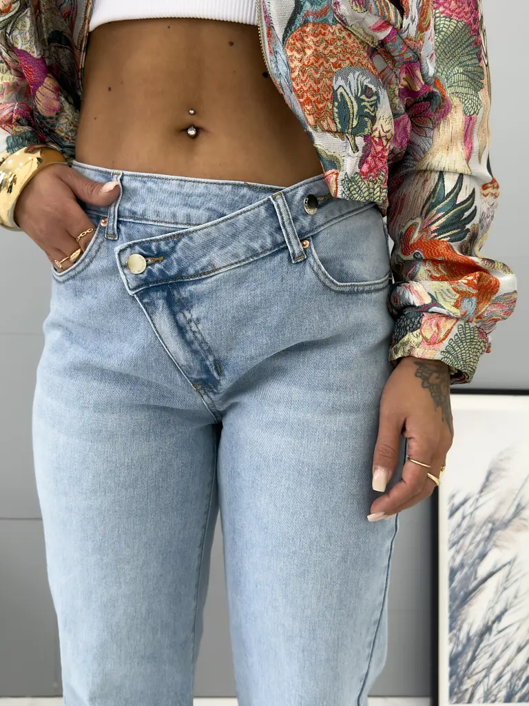 Premium wide-leg rifle s vysokým pásom - next