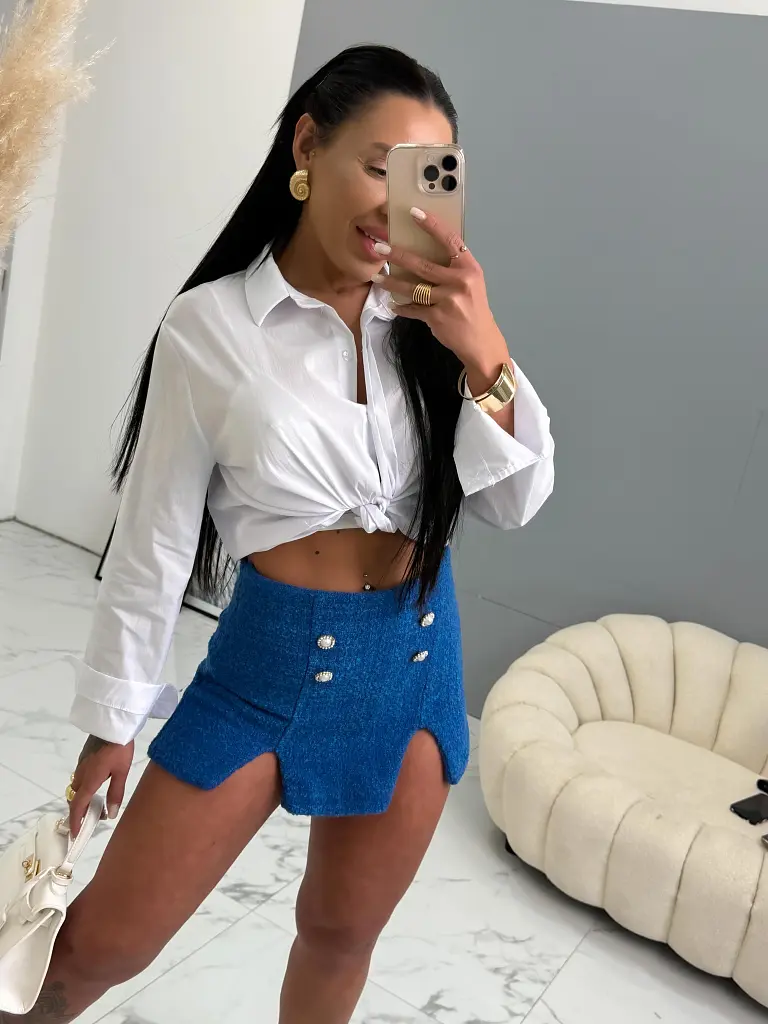 Štrukturované sukňové nohavice MAHLIA+