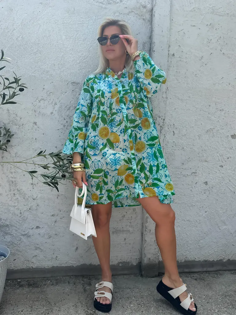 Bavlnené košeľové šaty LEONA