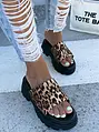 Leopardie platformové šľapky MERIEL