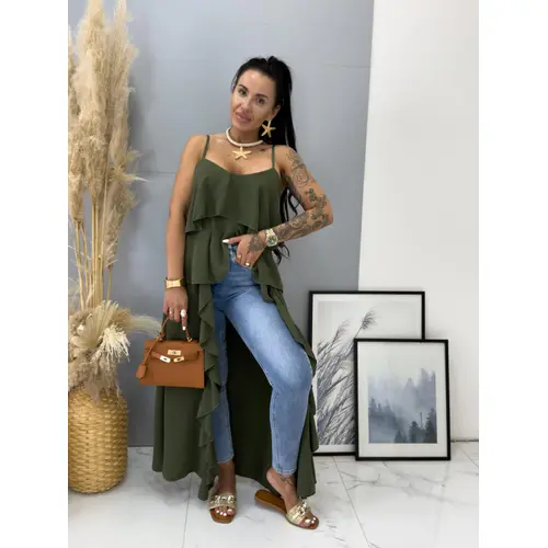 Asymetrický top s úzkymi ramienkami EMILY veľkosť: one size