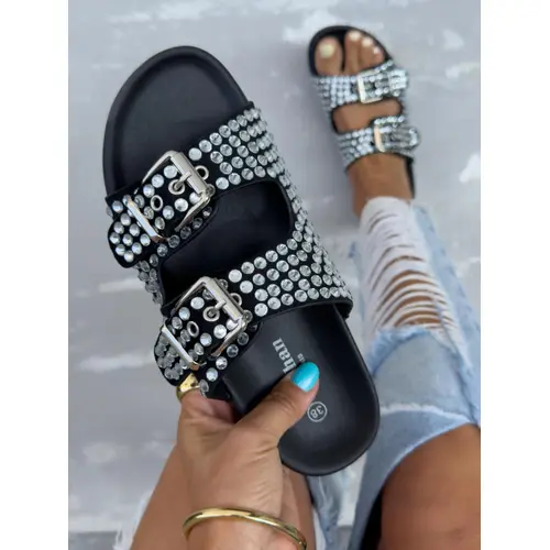 Šľapky zdobené kamienkami VIRGINIA veľkosť: 36