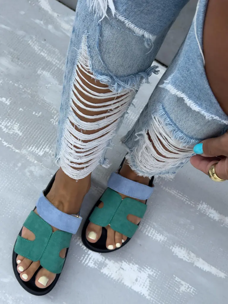 Dámske semišové šľapky MARTHA-