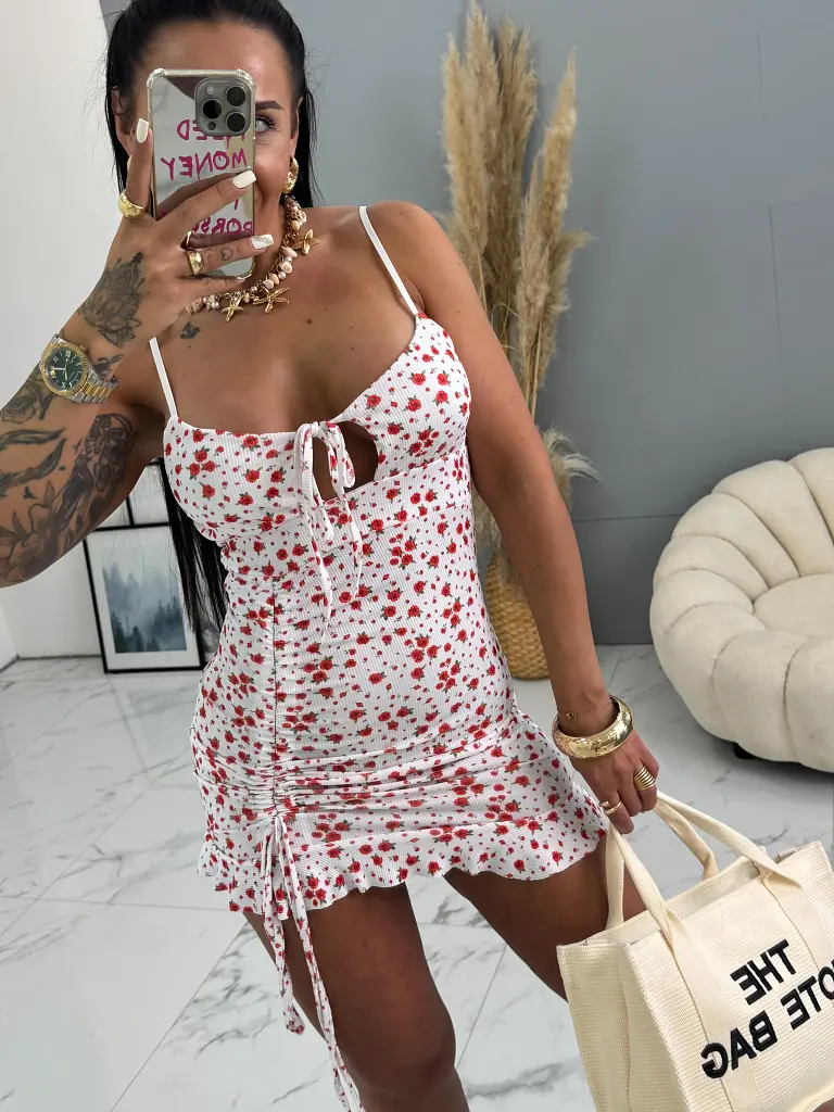 Kvetinové šaty z rebrovaného materiálu DOROTHY - next