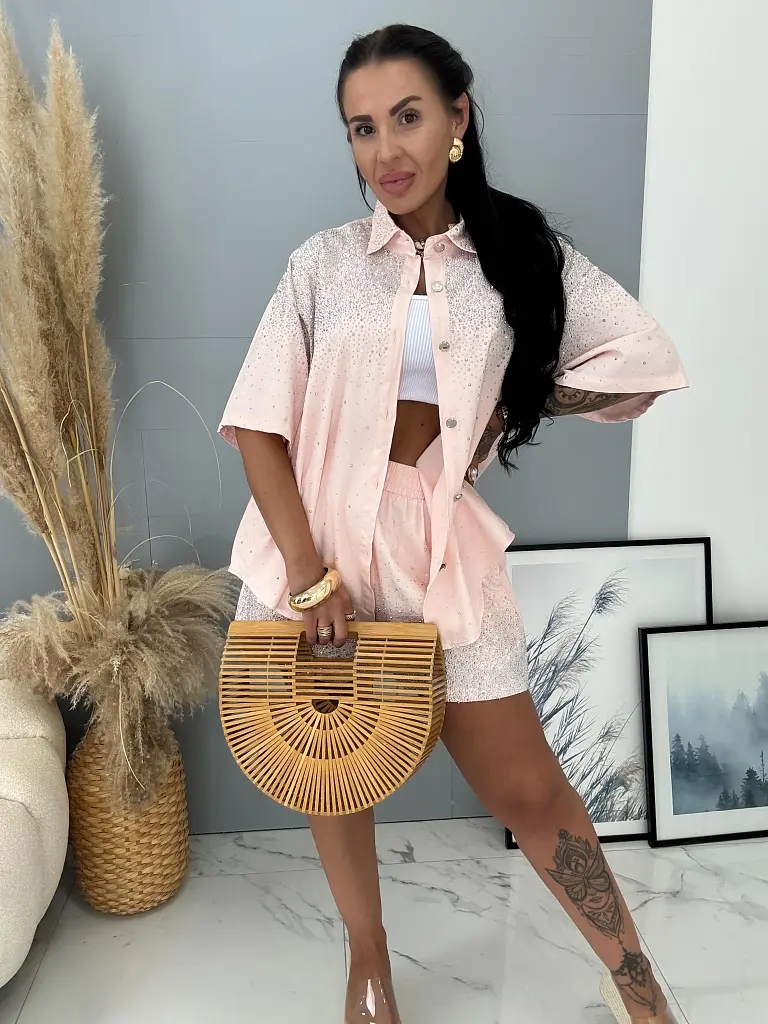 Elegantný denim komplet s kamienkami ERICA - next