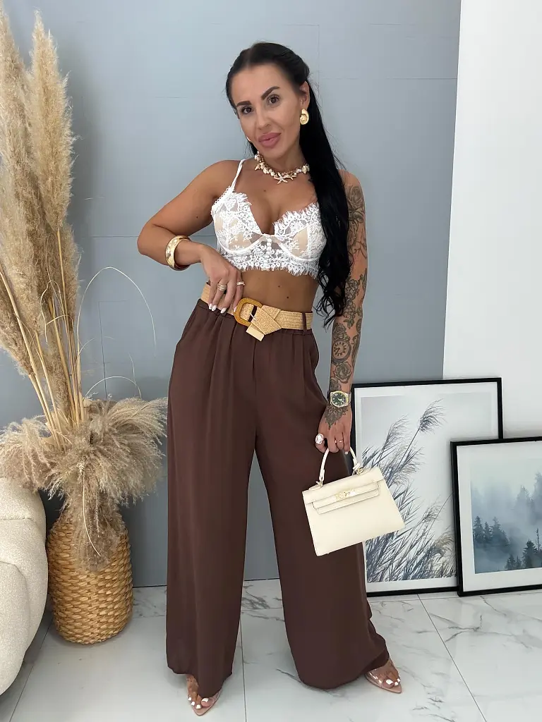 Palazzo nohavice s opaskom DORIS - next