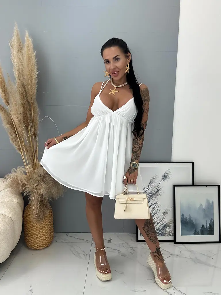 Šaty na viazanie s odhaleným chrbtom FINLEE