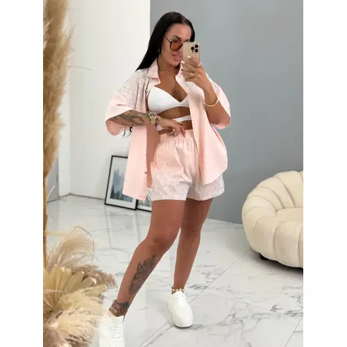 Elegantný denim komplet s kamienkami ERICA veľkosť: one size