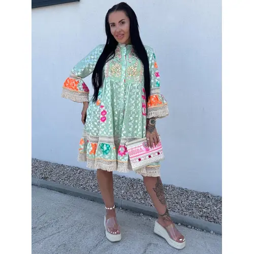 Vzorované šaty v boho štýle MARINA veľkosť: L/XL