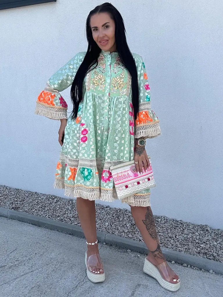 Vzorované šaty v boho štýle MARINA