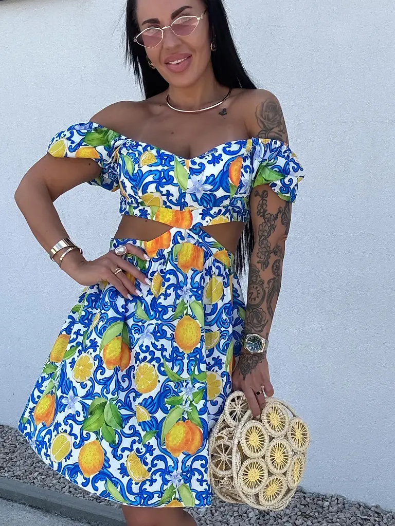 Vzorované cut-out šaty s vypchávkami GWENDOLIN - next