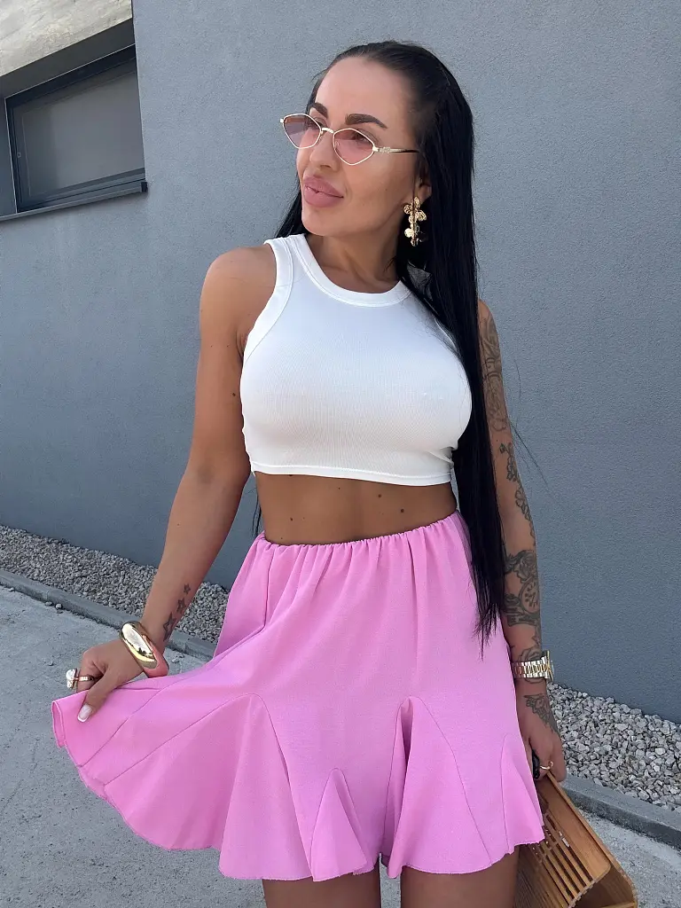 Riasená sukňa s gumeným pásom ZADIE - next