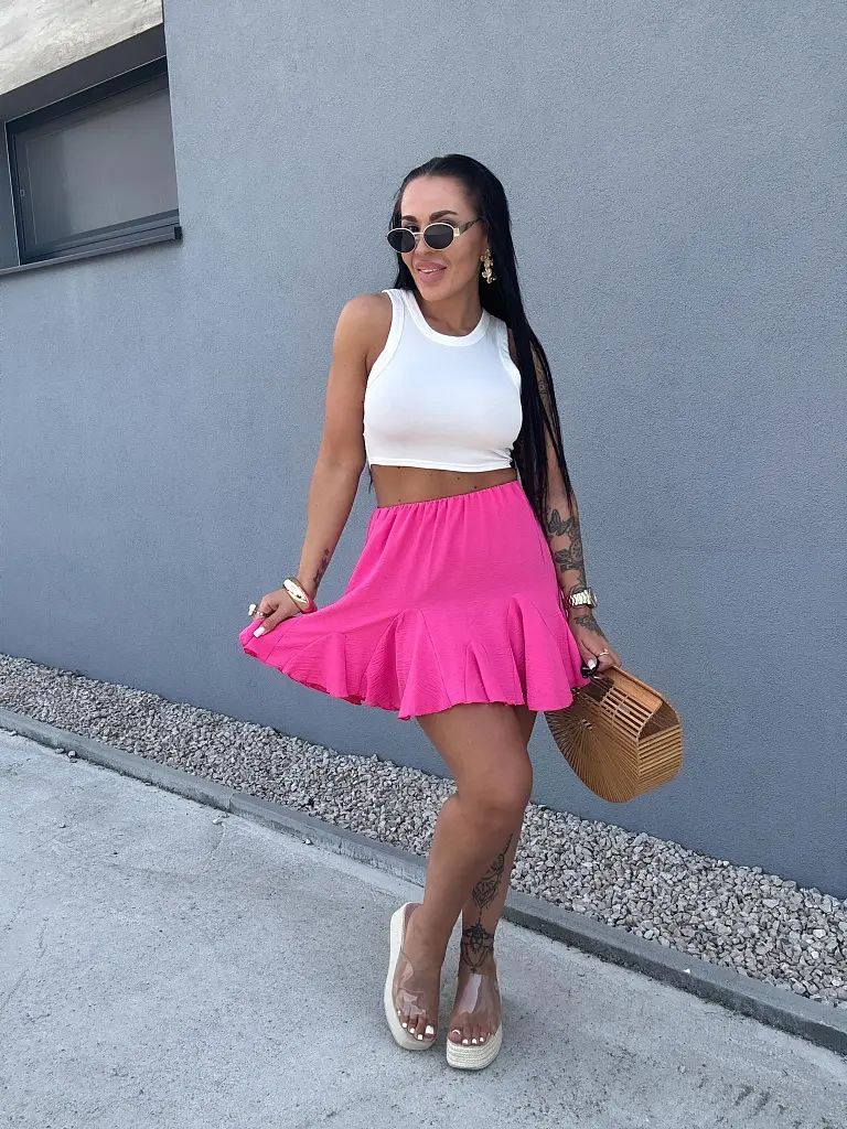 Riasená sukňa s gumeným pásom ZADIE - next