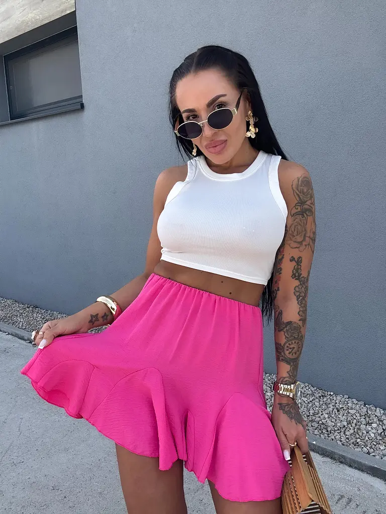 Riasená sukňa s gumeným pásom ZADIE