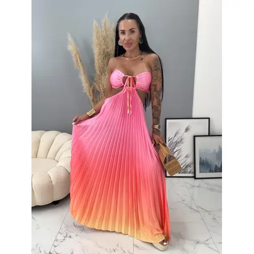 Dlhé plisované cut-out šaty LINDA veľkosť: one size