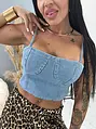 Denim top na zips DAMYA