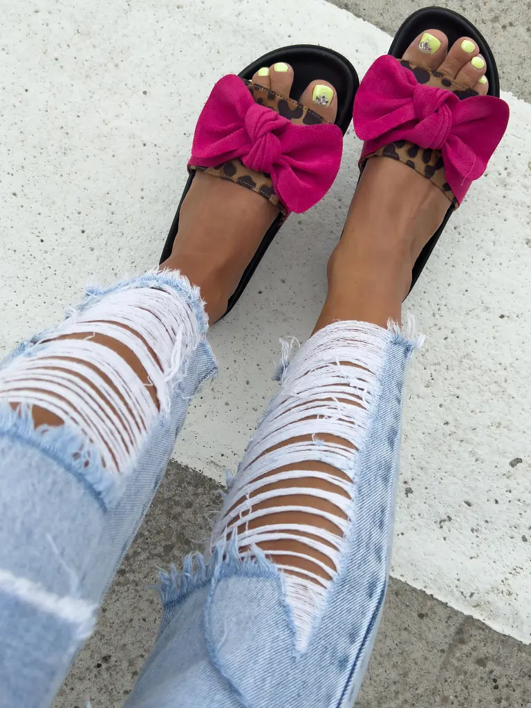 Dámske šľapky s mašľou CARIMA- - next