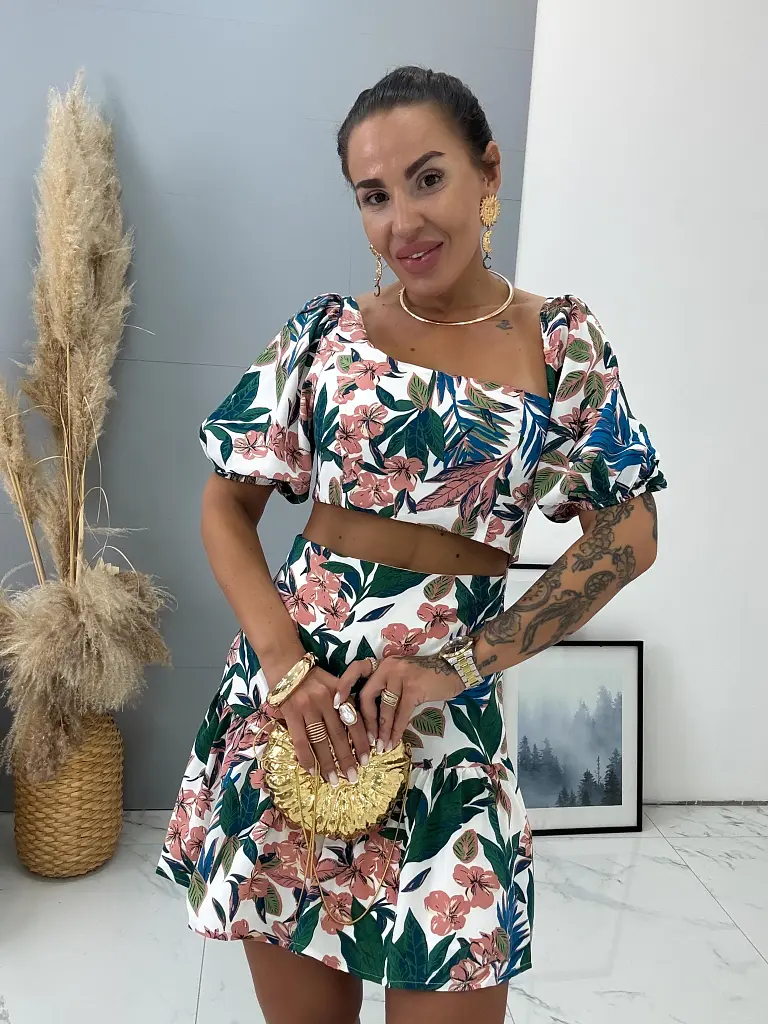 Kvetované cut-out šaty so zipsom BONNIE