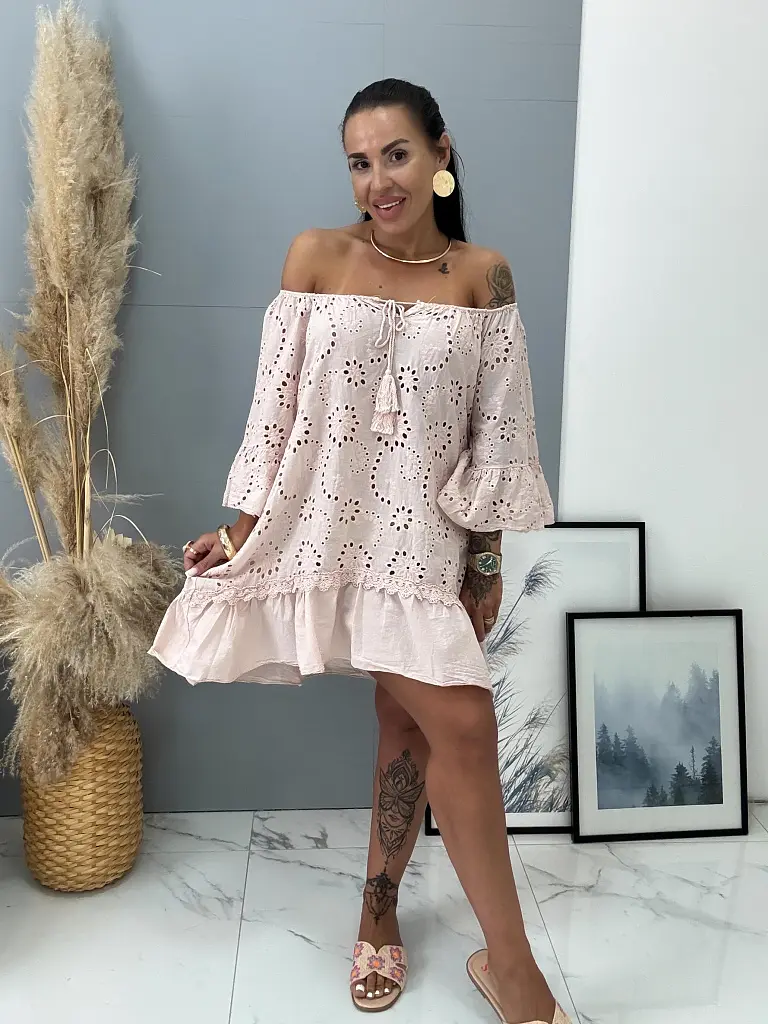 Ružové babydoll madeira šaty ELYSSA+ - next